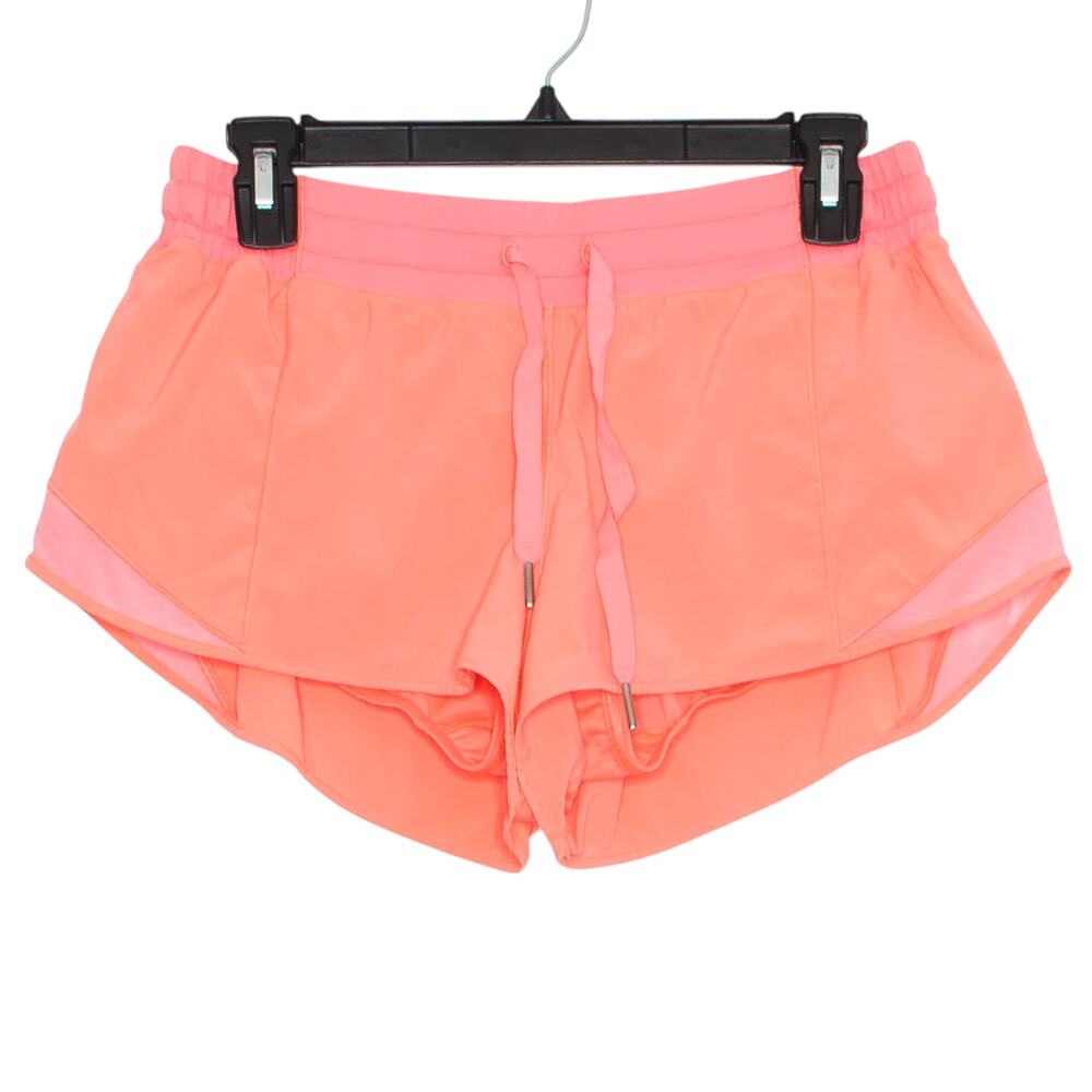 Lululemon Shorts Hotty Hot Running Athletic Activewear Gym Neon Flash Light 10